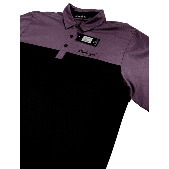 Travis Mathew Bushwood Polo Shirt‎ Mens Small Purple Black Golf Country Club - Picture 2 of 9